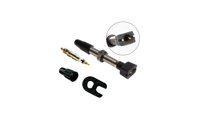 Presta Tubeless Valve 40 mm Square Milled - Blister 2 pcs.